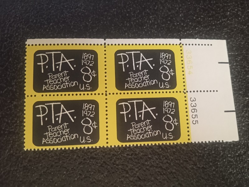 1972 8c PARENT TEACHER ASSOCIATION PLATE BLOCK SCOTT #1463