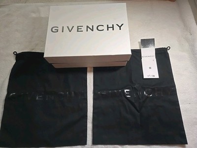 Givenchy Box White Shoe Storage 12.5x9x5  2 Black Drawstring Dust Bags 
