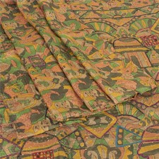 Sanskriti Vintage Sarees 100 Pure Silk Hand Beaded Zari Premium Sari 6Yd Fabric