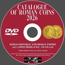 10 PCS CATALOG OF ROMAN COINS 2026 ON DVD CATALOGUE ALL USD PRICES NEW ORIGINAL