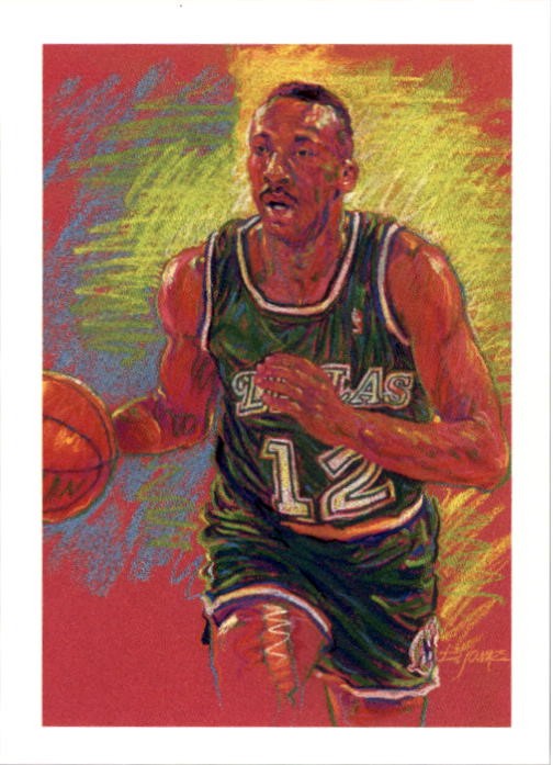 1991-92 Hoops #508 Derek Harper Art - BSK