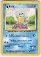 Squirtle 63/102 Common Base Set Unlimited Pokemon Moderately Played on eBay