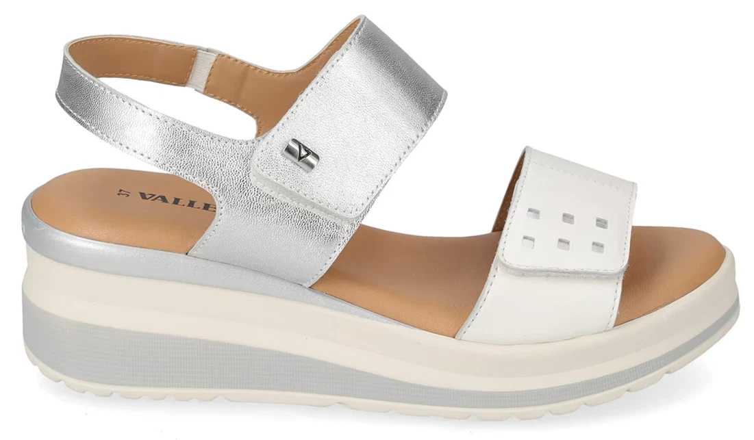 Valleverde Sandali Zeppa Donna 16084 - Pelle Morbida Con Memory Foam, Colore Marrone, Tacco 3 Cm, Plateau 1,5 Cm - Estivi E Comodi Con Cinturino Laterale - 4