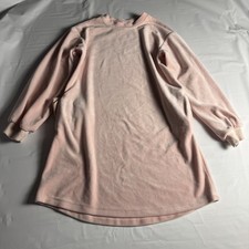 Hanna Andersson Girls Velour Sweatshirt 140 US 10 Pink Velvet Tunic STAINED
