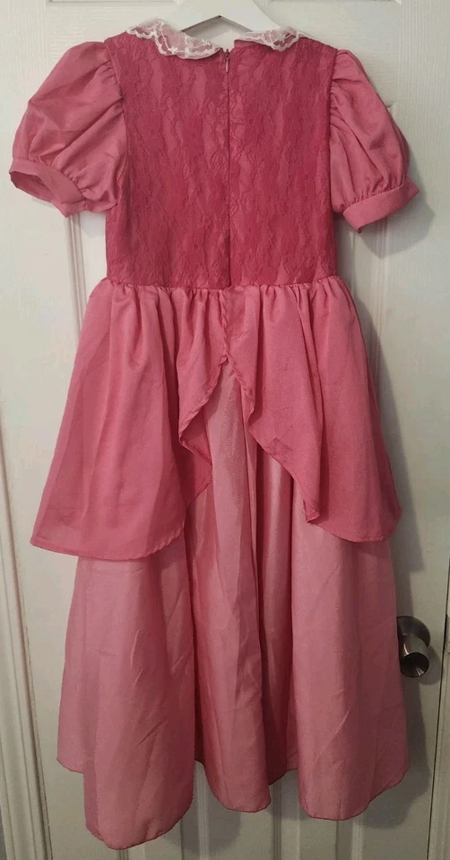 Princess Peach Halloween Costume Dress Size 130 Medium 7/8 Pink Super Mario Bros - Image 4 of 4