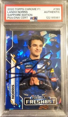 LANDO NORRIS 2020 Topps Chrome F1 Sapphire Freshest RC McLaren