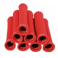 8Pcs Red Spark Plug Wire Sheath Wire Boots Sleeve Heat Shield Cover For SBC BBC.