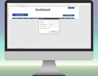 Fahrtenbuch Excel mit Dashboard & Kostenmanagement   VBA - Versand per Mail 