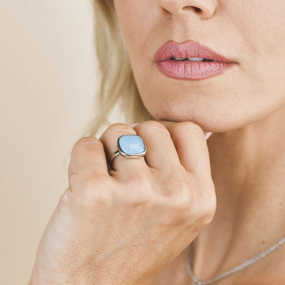 Anello donna regolabile bronzo cristallo azzurro chiaro Boccadamo XAN207T - Immagine 3 di 4