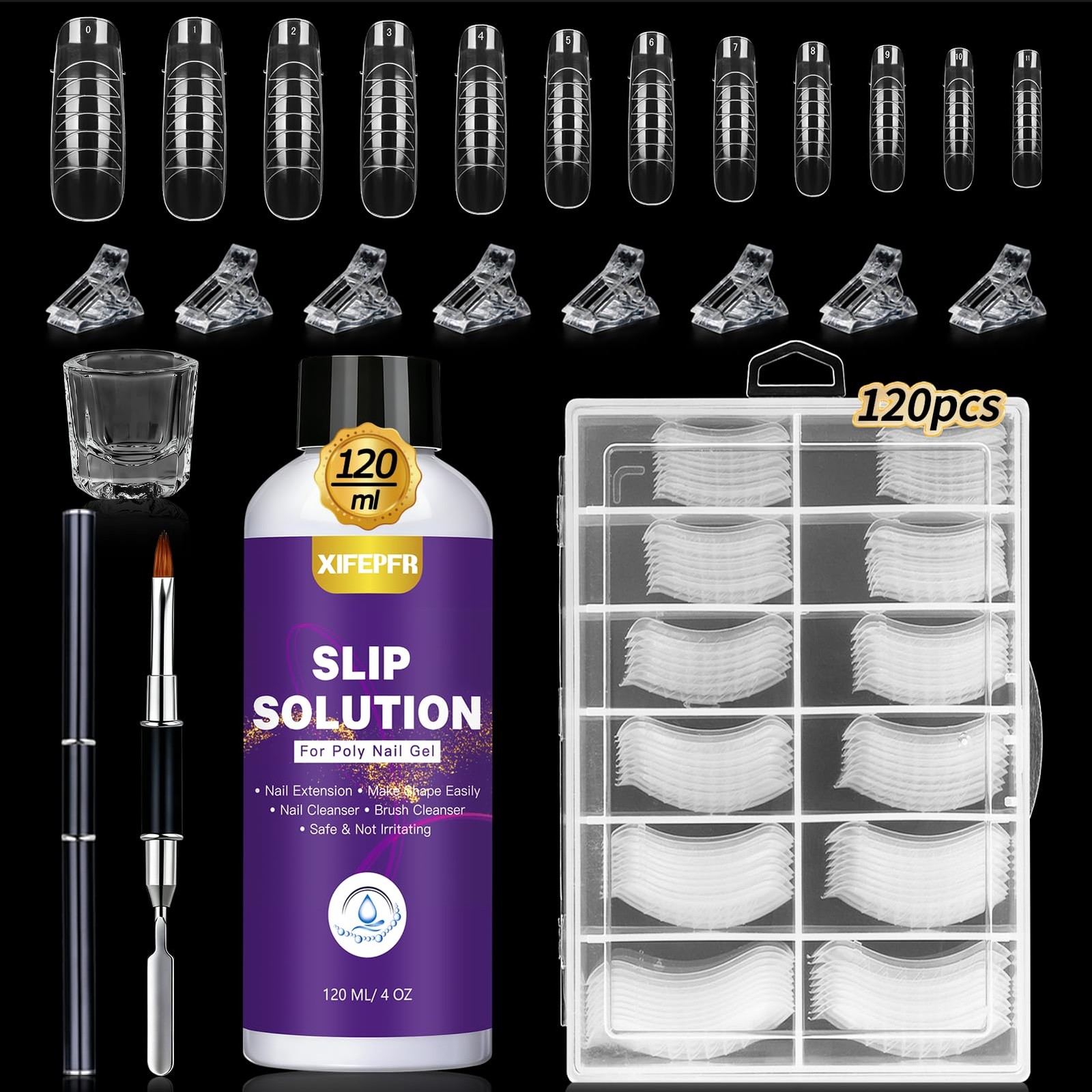 Slip Solution Polygel 120ml liquide anti-adhésif pour extension d'ongles