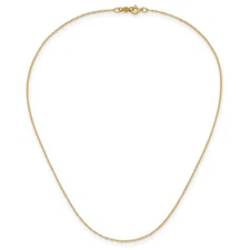 14k Yellow Gold 1mm Childrens Childs Rope Chain Necklace