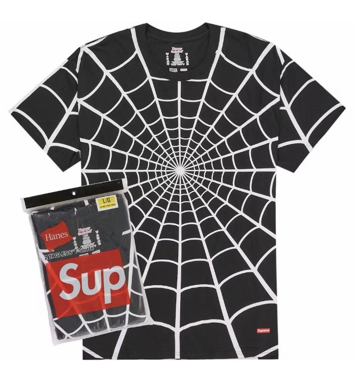 Supreme®/Hanes® Spider-Man Tagless Tees (2 Pack) Black XL  🕷️🕸️ Rare