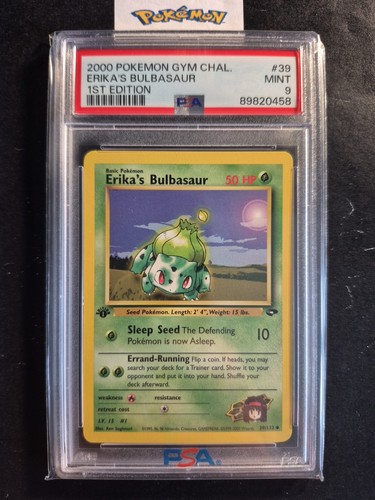 Erika's Bulbasaur (1st Edition) graded PSA 9 for sale on eBay