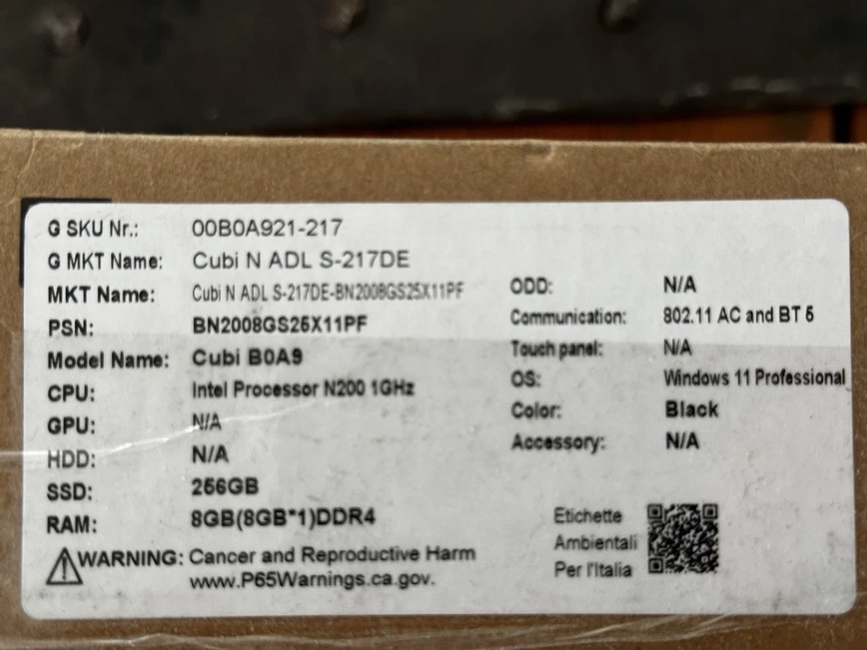 MSI Cubi N mini PC ADL S-217DE N200 8GB/256GB SSD Win 11 Pro - Bild 2 von 4