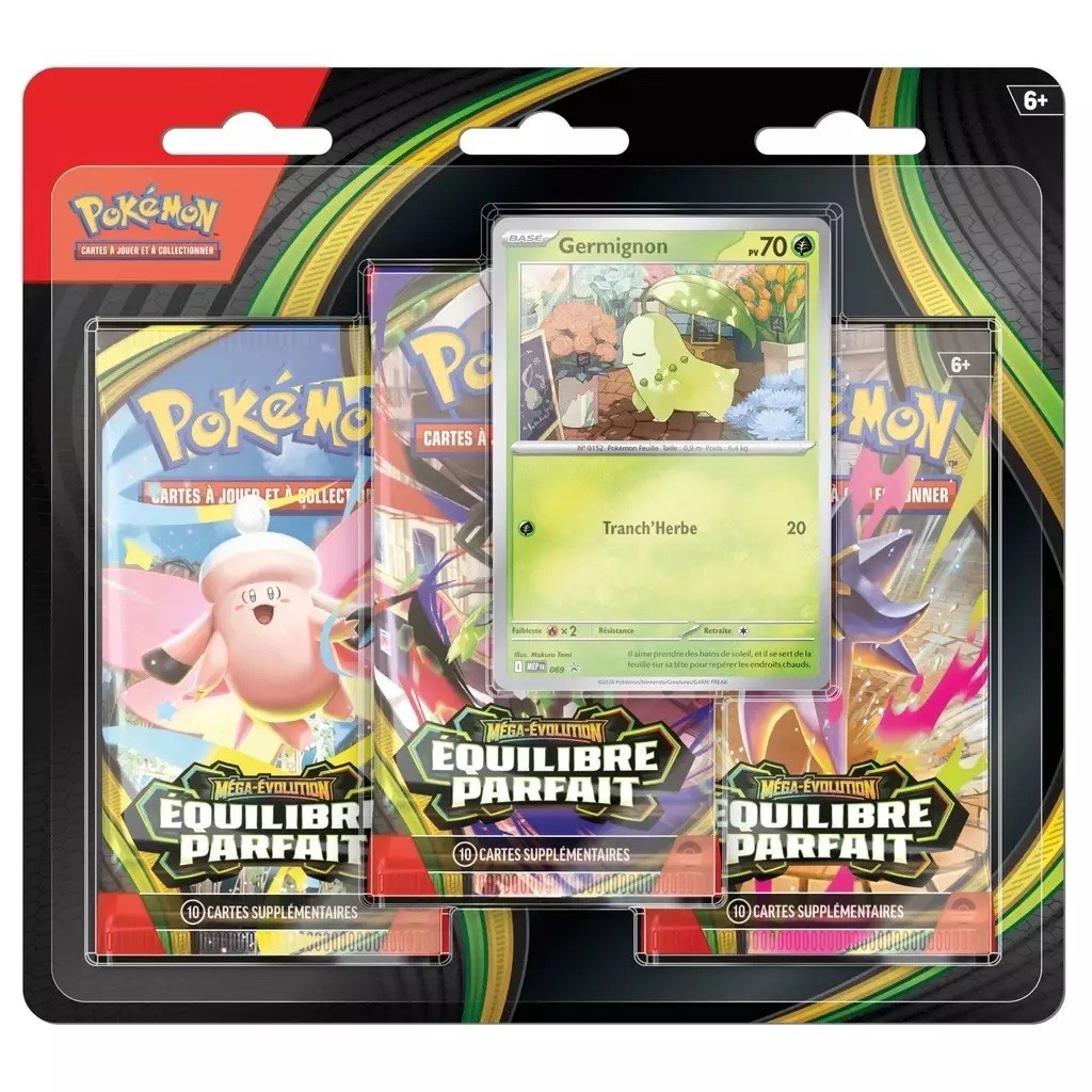 POKEMON TRIPACK ME03 ÉQUILIBRE PARFAIT MÉGA ÉVOLUTION TGC JCC - Image 7