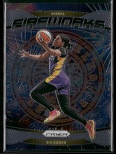 Zia Cooke 2024 Panini Prizm WNBA Fireworks #1 Los Angeles Sparks