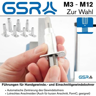 GSR Gewindebohrer-Führungen passend für Handgewindebohrer, M3-M12, vers. Größen