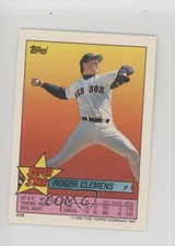1989 Super Star Sticker Back Cards Roger Clemens Tim Burke Mike Pagliarulo l5x