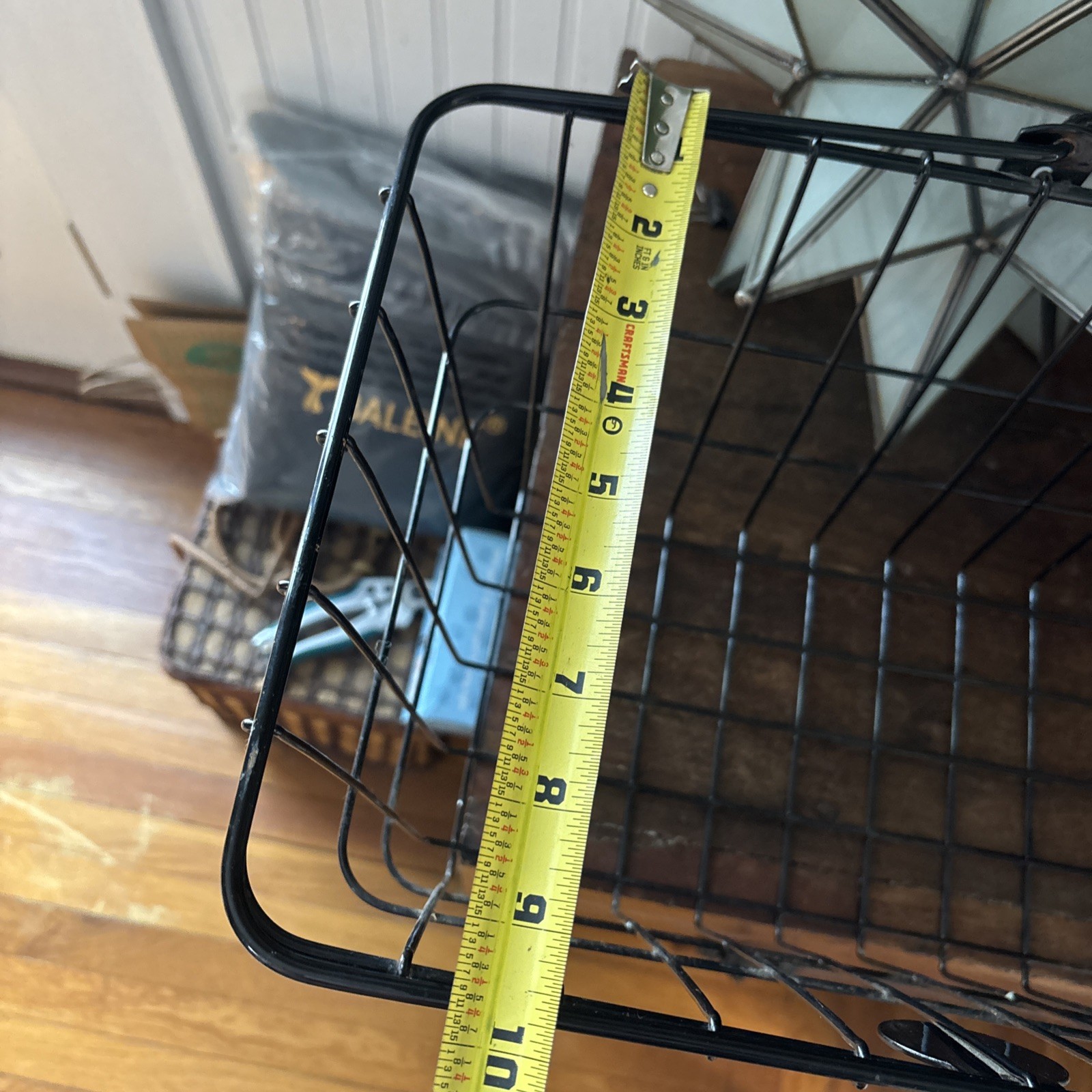 Vintage WALD Black Front Bicycle Bike Basket Bicycle 1905 Handle Wire