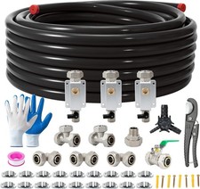 3/4" 100 FT Shop Air Line Kit, Rapid Air System 3/4 Inch Hdpe-Aluminum Compres