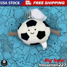 Amuseables Soccer Ball Plush Keychain Bag Charm Cute Gift - NEW