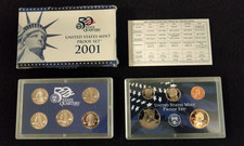 2001 UNITED STATES OF AMERICA PROOF COIN SET W STATE QUARTERS KENNEDY SACAGAWEA