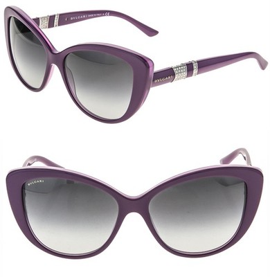 BVLGARI BV8151B 8151 MUSA Cat Eye Purple Crystal Strass Jewel
