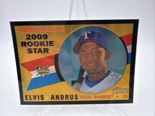 2009 Topps Heritage Elvis Andrus CHR150 Rookie Star Black Chrome Refractor /60