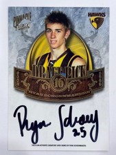 2009 Select AFL Pinnacle Draft Pick Signature DP16 Ryan Schoenmakers Hawks #260