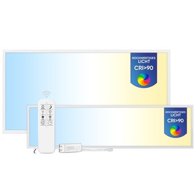 LED Panel Deckenleuchte 120x30 120x60 CCT 3000-6000K Dimmbar mit Fernbedienung