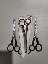 Lot Of 3 Vintage Revlon Hair Cutting Thinning Barbershop Shears Scissors