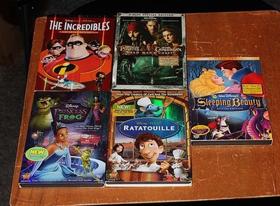 DISNEY VINTAGE CLASSICS DVD LOT OF 5 WITH SLIPCOVERS SEE TITLES BELOW: INSPECTED
