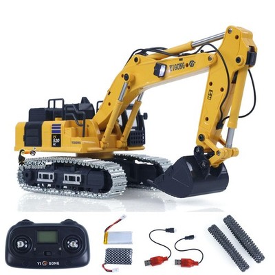 US Stock 1/50 RC Digger PC520 Lifting Excavator Vehicle Metal Tracks Light Sound