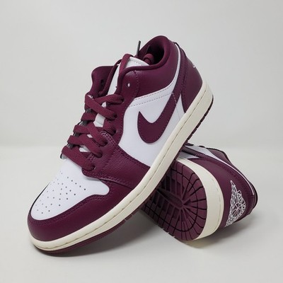 Nike Jordan 1 Low  Bordeaux White Sail DC0774-161 Women's Size 7