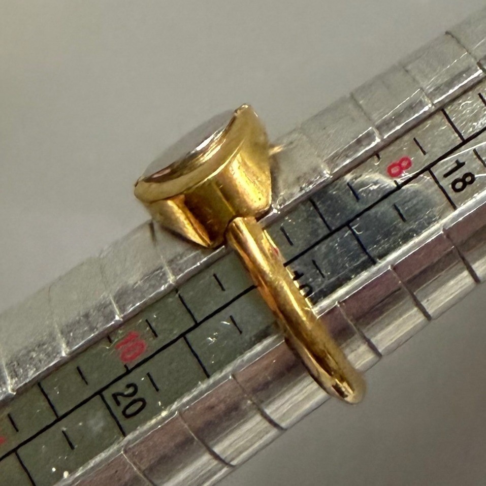 AVON Gold Silver Tone Statement Ring Geometric Ad… - image 2