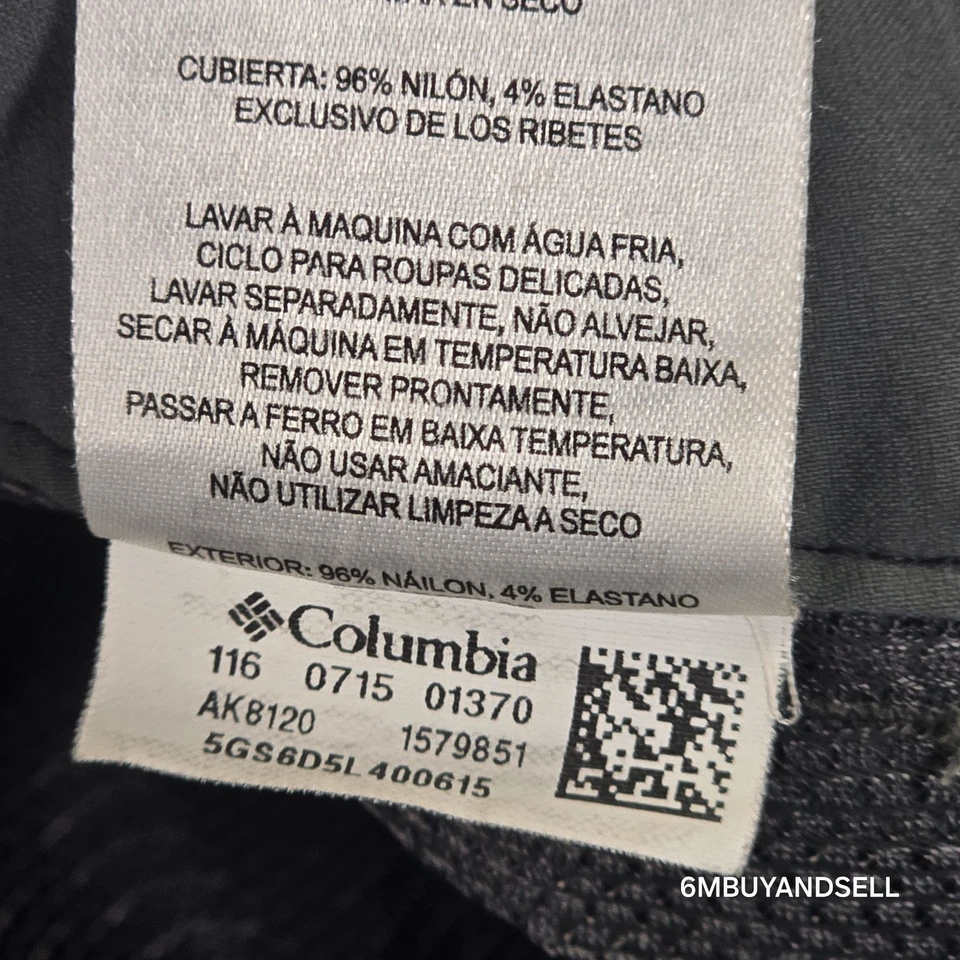 Columbia Omni-Shield Convertible Hiking Outdoor Nylon Pants Women's 8 Long 31x33 - Image 4 of 4