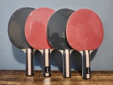Lot Of 4 Black/Red Stiga Ping-Pong Paddles