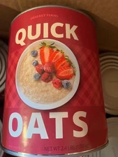 Deseret 6  #10 Cans Quick Oats Oatmeal 30 year Shelf Life Emergency Food