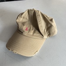 Polo Ralph Lauren Baseball Hat Brown pink Embroidered Pony Boys 8-20
