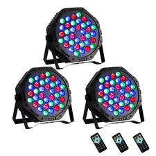 Mslitely 3-Pack M-B3P DJ Stage Light LED Par Lights