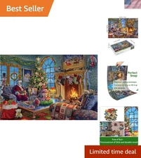 Charming Wooden Jigsaw Puzzle - 1000 Pieces of Christmas Cheer & Togetherness