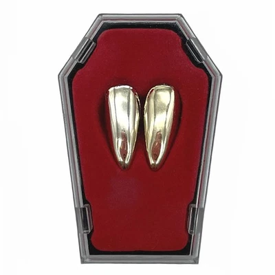 BRAUNS HEITMANN GOLDENE VAMPIR ECKZÄHNE / Halloween Karneval Vampirzähne Vampirgebiss Reißzähne