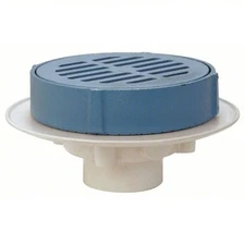 ZURN Floor Drain #6CUP6,  11 1/2 in Overall Dia, 5 3/4 in Overall Ht, 9 in Body