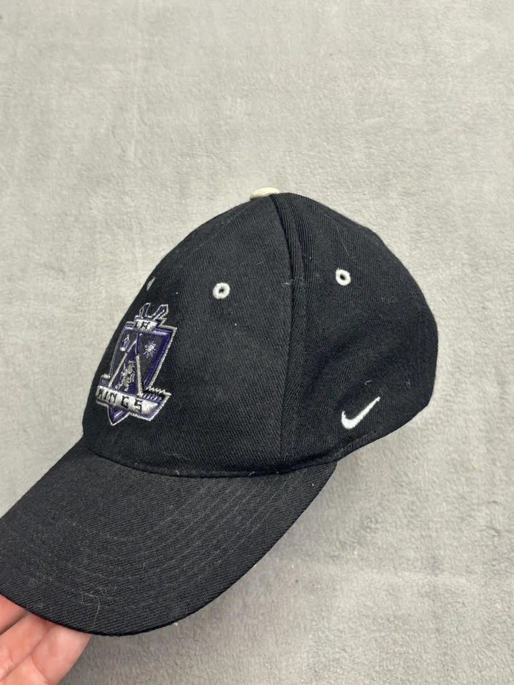 Vintage Los Angeles Kings Hat Cap Strap Back Black NHL Hockey Nike Mens 90s - Image 2 of 4