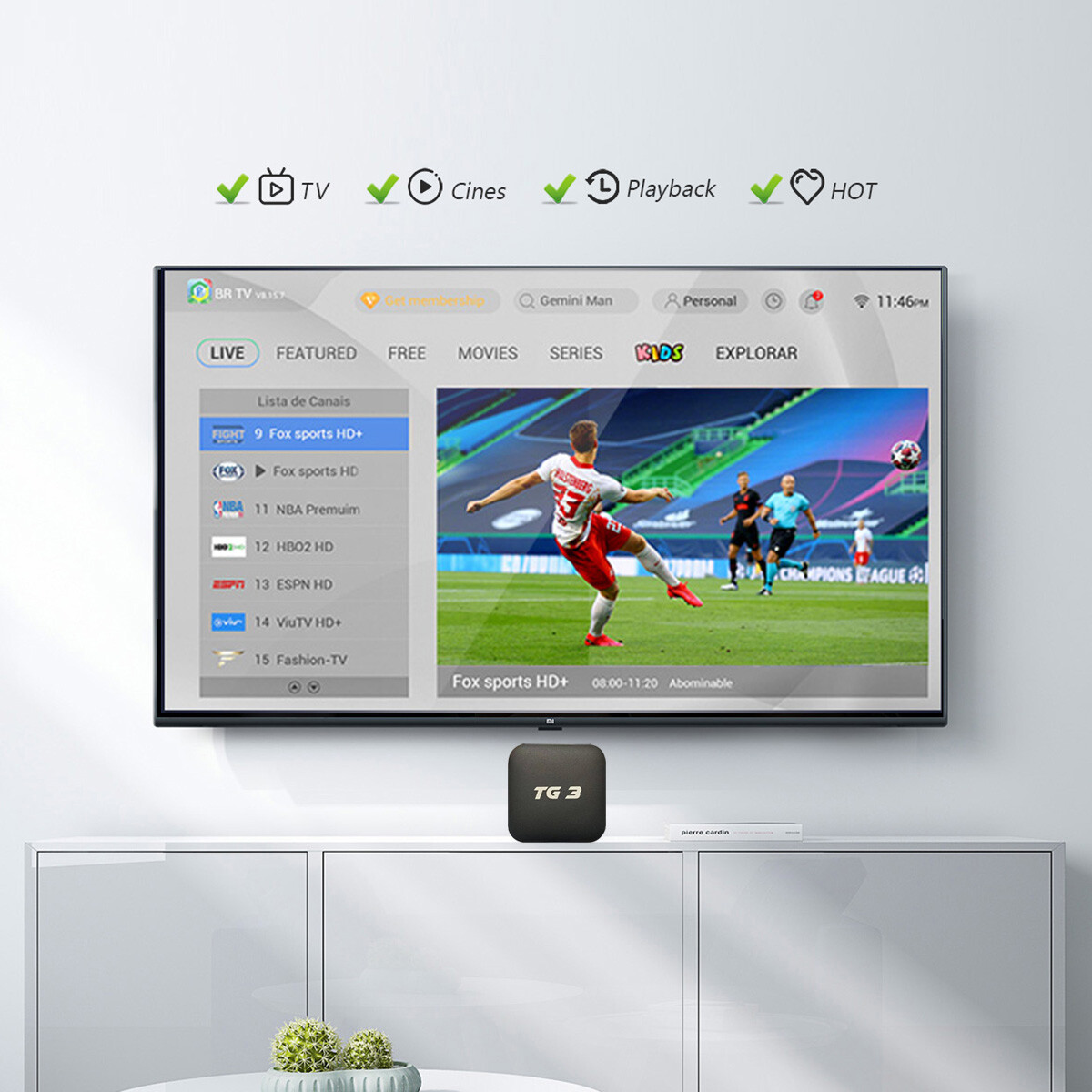 TG3 BR TV BOX A3 UPGRADE 2022 S905X Smart Portuguese Version