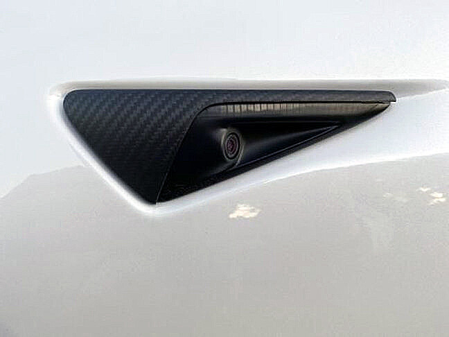Cache clignotants HW2&3 carbone mat protection caméra latérale