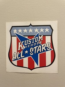 KUSTOM HEADER ALL STARS vintage racing sticker/decal