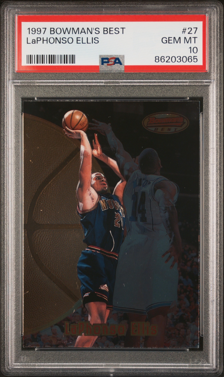 1997 BOWMAN'S BEST #27 LAPHONSO ELLIS PSA 10