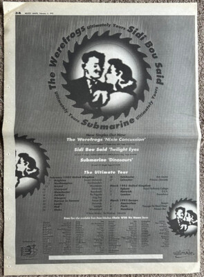 THE WEREFROGS / SIDI BOU SAID / SUBMARINE - 1993 Full page UK press ad