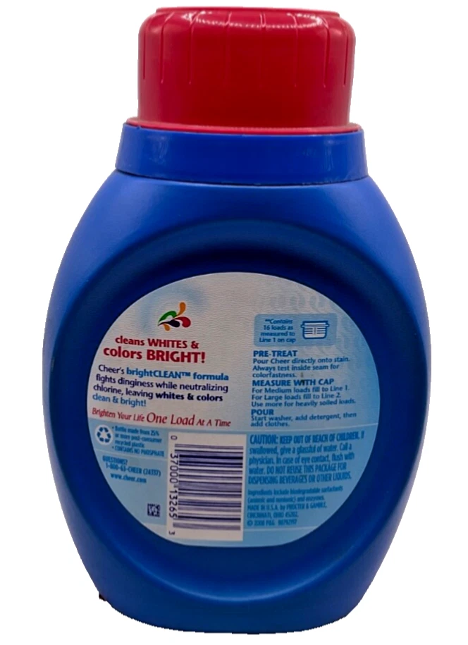 Cheer Bright Clean стиральный порошок свежий чистый аромат 16 нагрузок/25 жидких унций - Изображение 2 из 2